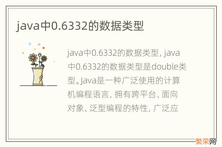 java中0.6332的数据类型