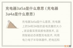 充电器3a4a是什么意思 充电器3a5a是什么意思