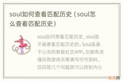 soul怎么查看匹配历史 soul如何查看匹配历史