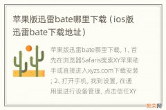 ios版迅雷bate下载地址 苹果版迅雷bate哪里下载