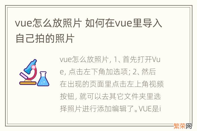 vue怎么放照片 如何在vue里导入自己拍的照片