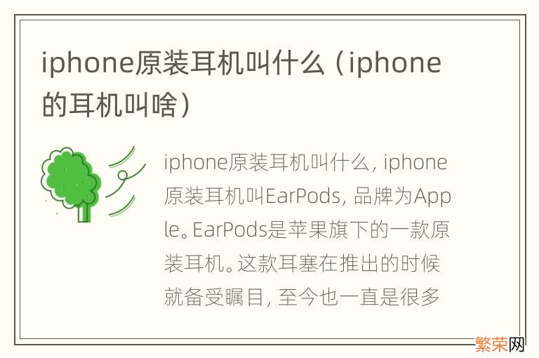 iphone的耳机叫啥 iphone原装耳机叫什么