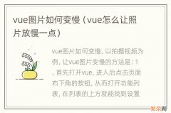 vue怎么让照片放慢一点 vue图片如何变慢