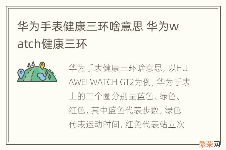 华为手表健康三环啥意思 华为watch健康三环