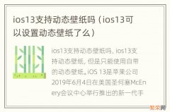 ios13可以设置动态壁纸了么 ios13支持动态壁纸吗