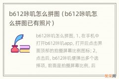 b612咔叽怎么拼图已有照片 b612咔叽怎么拼图