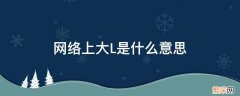 网络上大L是什么意思 网络上的l是什么意思