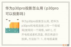 p30pro可以投影吗 华为p30pro投影怎么用