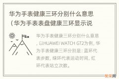 华为手表表盘健康三环显示说明 华为手表健康三环分别什么意思