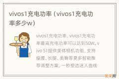 vivos1充电功率多少w vivos1充电功率