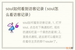 soul怎么看访客记录 soul如何看到访客记录