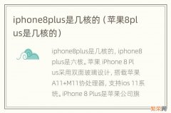 苹果8plus是几核的 iphone8plus是几核的