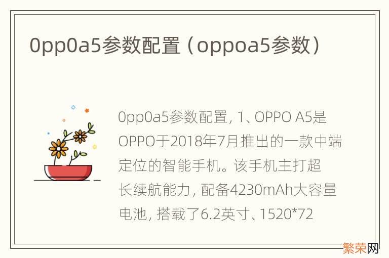 oppoa5参数 0pp0a5参数配置
