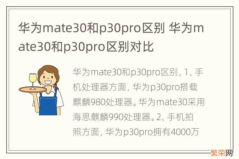 华为mate30和p30pro区别 华为mate30和p30pro区别对比