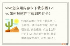 vivo如何把软件下载到内存卡 vivo怎么用内存卡下载东西