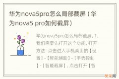 华为nova5 pro如何截屏 华为nova5pro怎么局部截屏