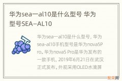 华为sea一al10是什么型号 华为型号SEA—AL10