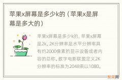 苹果x是屏幕是多大的 苹果x屏幕是多少k的