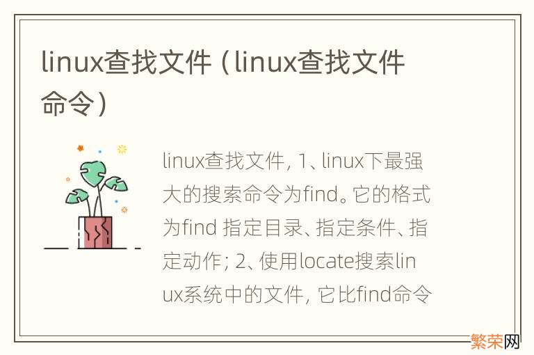 linux查找文件命令 linux查找文件