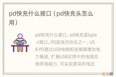 pd快充头怎么用 pd快充什么接口