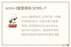 scms-t要禁用吗 SCMS—T