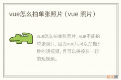 vue 照片 vue怎么拍单张照片