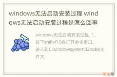 windows无法启动安装过程 windows无法启动安装过程是怎么回事