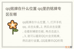 qq铭牌在什么位置 qq里的铭牌专区在哪