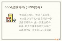 NNV病毒 nnbs是病毒吗