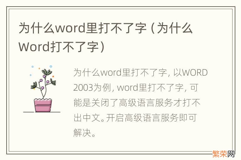 为什么Word打不了字 为什么word里打不了字