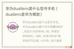 duallens是华为哪款 华为duallens是什么型号手机