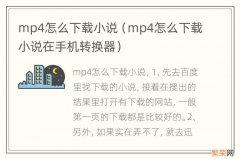 mp4怎么下载小说在手机转换器 mp4怎么下载小说