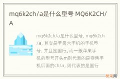 mq6k2ch/a是什么型号 MQ6K2CH/A