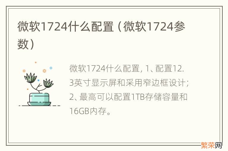 微软1724参数 微软1724什么配置