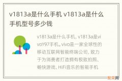 v1813a是什么手机 v1813a是什么手机型号多少钱