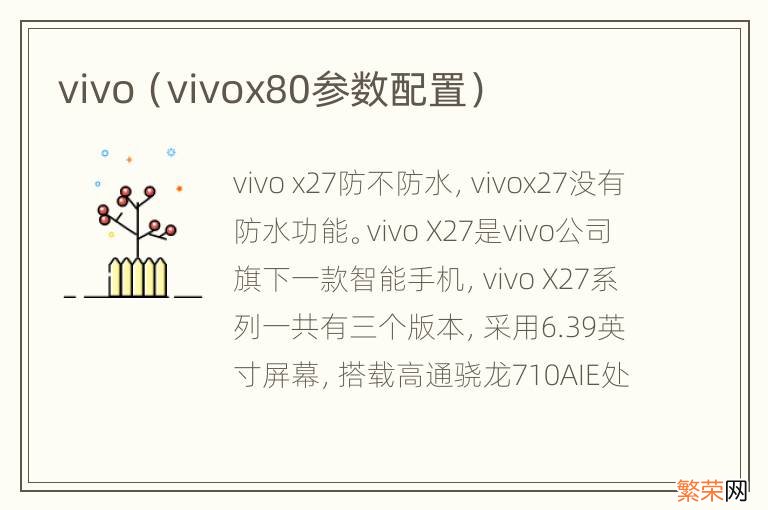 vivox80参数配置 vivo