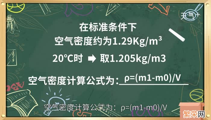 空气的密度是多少 空气的密度怎么算