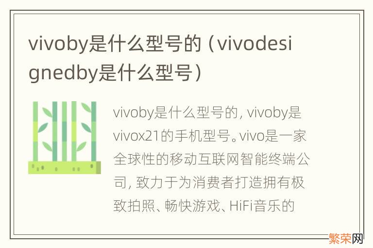 vivodesignedby是什么型号 vivoby是什么型号的