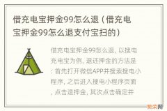 借充电宝押金99怎么退支付宝扫的 借充电宝押金99怎么退