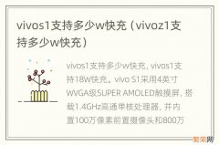 vivoz1支持多少w快充 vivos1支持多少w快充