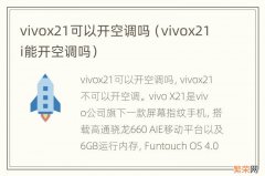 vivox21i能开空调吗 vivox21可以开空调吗