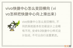 vivo怎样把快捷中心向上滑出来 vivo快捷中心怎么变回横向