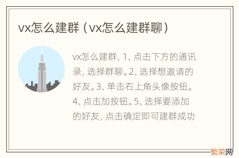 vx怎么建群聊 vx怎么建群