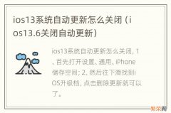 ios13.6关闭自动更新 ios13系统自动更新怎么关闭