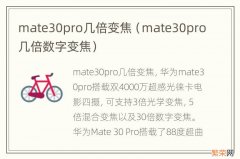mate30pro几倍数字变焦 mate30pro几倍变焦
