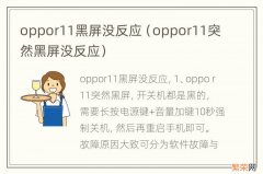 oppor11突然黑屏没反应 oppor11黑屏没反应