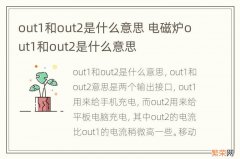 out1和out2是什么意思 电磁炉out1和out2是什么意思