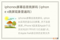 iphone x烧屏现象普遍吗 iphonex屏幕容易烧屏吗