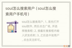 soul怎么搜索用户手机号 soul怎么搜索用户