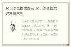 soul怎么搜索好友 soul怎么搜索好友搜不到